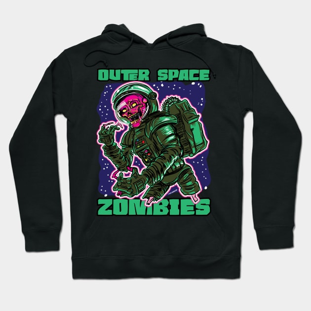 Outer Space Zombie Astronaut Hoodie by eShirtLabs